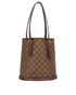 Louis Vuitton Damier Ebene Marais Bucket Bag, front view